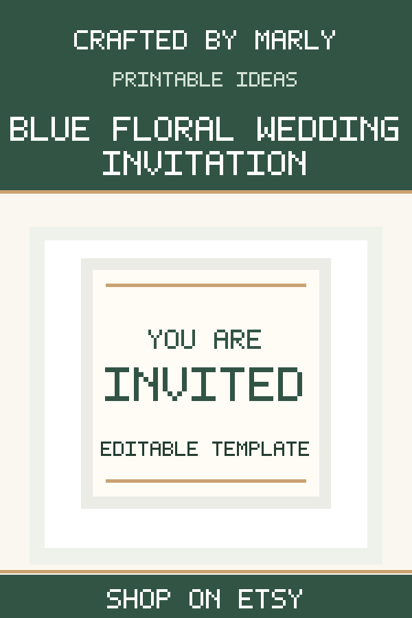 Floral Wedding Invitation graphic